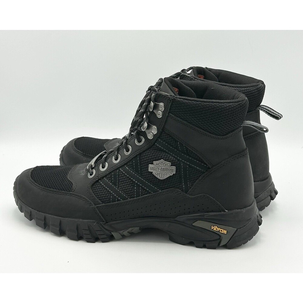 Harley-Davidson Men’s Stark 5" Lace Black Leather Motorcycle Boots 10M D96158 - Picture 3 of 7